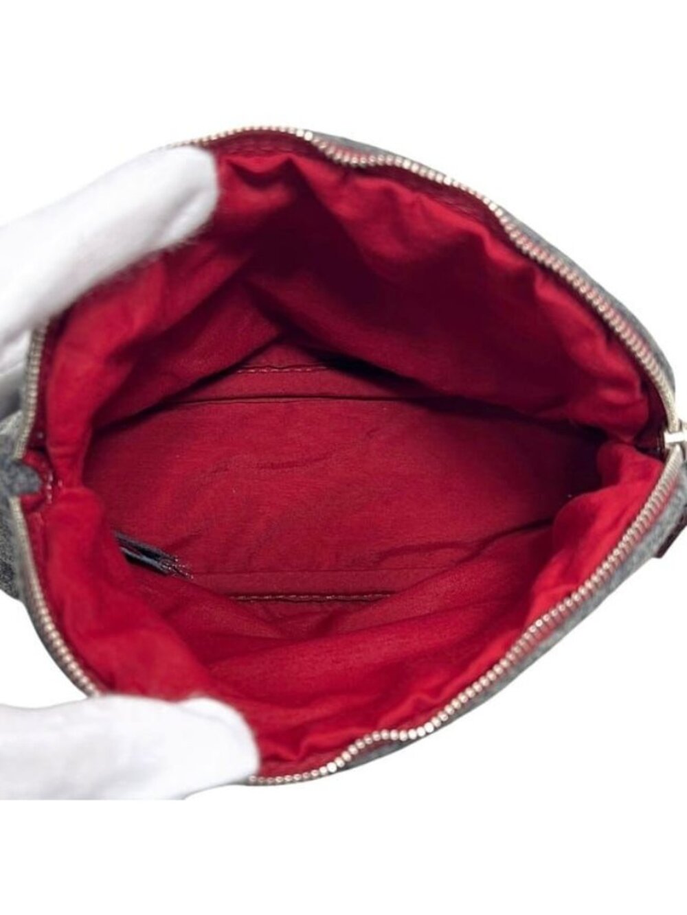 Hermes Pouch Bolide 20 Mini Gray Case Wool - Picture 5 of 9